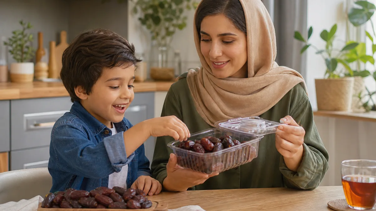 خرما خاصویی نرم بافت براق و چیدمان شکیل بستهبندی
